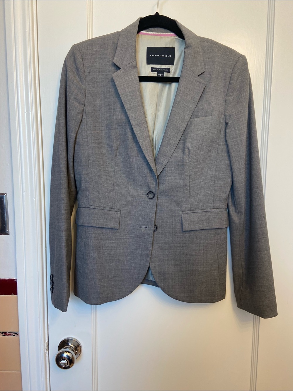 Banana Republic Gray Women's Two-Button Tailored Blazer Sz 8